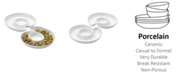 Over and Back Spiral Shell Plate - Set Of 2